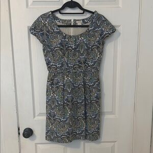 Vintage J Crew Short Sleeve Paisley Dress